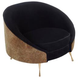 Fifty Five South Manhattan Leopard Print Armchair - thumbnail 2