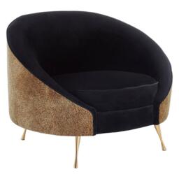 Fifty Five South Manhattan Leopard Print Armchair - thumbnail 5