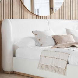 Birlea Eden White Boucle Bed - thumbnail 2