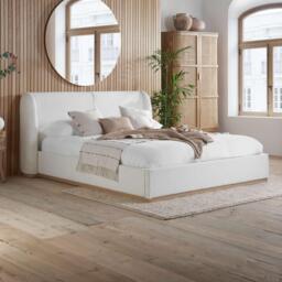 Birlea Eden White Boucle Bed - thumbnail 1