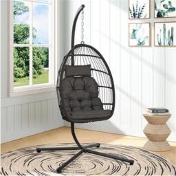 Breeins Egg Chair with Stand and Cushion