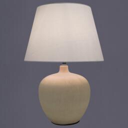 K Living Table Lamp Pink Glazed Ceramic Base and White Shade - thumbnail 3
