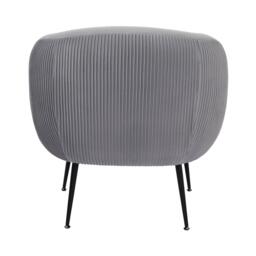 GFW Kamilah Velvet Pleated Accent Chair Grey - thumbnail 5