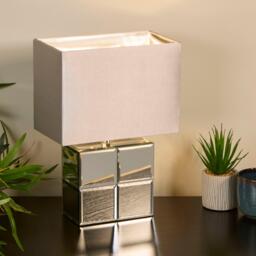 Lighting Collection Ambrose Glass Table Lamp 25cm