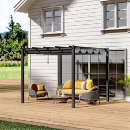 Breeins 3 x 3m Aluminum Patio Pergola with Canopy - thumbnail 5