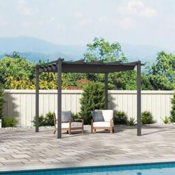 Breeins 3 x 3m Aluminum Patio Pergola with Canopy - thumbnail 1