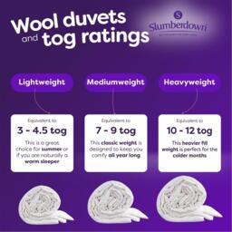 Slumberdown Wonderful Wool 200gsm Light Duvet - thumbnail 9