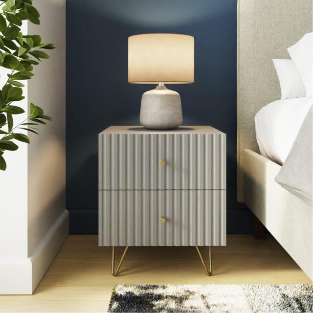 GFW Thalia 2 Drawer Bedside Table - image 1