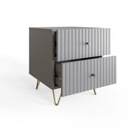 GFW Thalia 2 Drawer Bedside Table - thumbnail 3