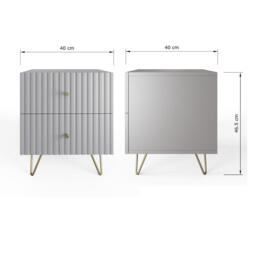 GFW Thalia 2 Drawer Bedside Table - thumbnail 7
