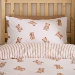 Catherine Lansfield Brushed Teddy Bear Cotton Duvet Cover Set - thumbnail 3