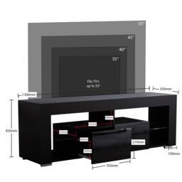 Lassic Vida Designs Luna 2 Drawer LED TV Unit - thumbnail 4