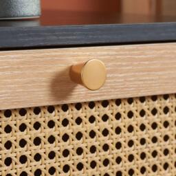 Birlea Croxley 1 Drawer Rattan Bedside - thumbnail 4