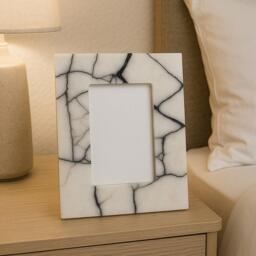 Fifty Five South Marmara White and Black Marble 4In X 6In Small Pho - thumbnail 1