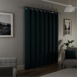 Enhanced Living Austin 100% Blackout Linen Look Eyelet Curtains - thumbnail 2