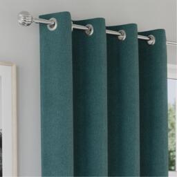 Enhanced Living Austin 100% Blackout Linen Look Eyelet Curtains - thumbnail 3