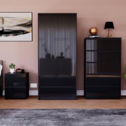 Lassic Vida Designs Glinton Gloss 3 Piece Bedroom Set 3 - thumbnail 3