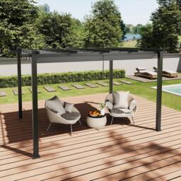 Breeins 13x10ft Aluminium Pergola with Retractable Roof - thumbnail 2