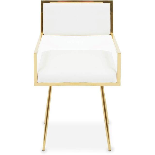 Fifty Five South Azalea Ivory Faux Leather Dining Chair - image 1
