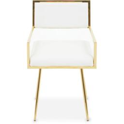 Fifty Five South Azalea Ivory Faux Leather Dining Chair