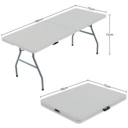 Lassic Outdoor Trestle Folding Table 6ft 2 Folding Chairs - thumbnail 2