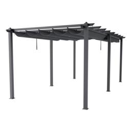 Breeins 4m Aluminum Patio Pergola with Canopy Roof - thumbnail 4