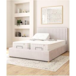 Aspire Grant Adjustable Bed Plush Velvet Fabric - thumbnail 2