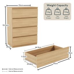 Lassic Vida Designs Denver 4 Drawer Chest - thumbnail 2