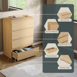Lassic Vida Designs Denver 4 Drawer Chest - thumbnail 7