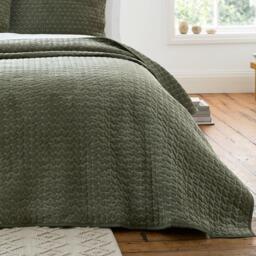 Bianca Attica Velvet Embroidered Bedspread - thumbnail 1