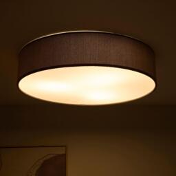 K Living Crete 45cm 3 Light Grey Velvet Drum Shade - thumbnail 2