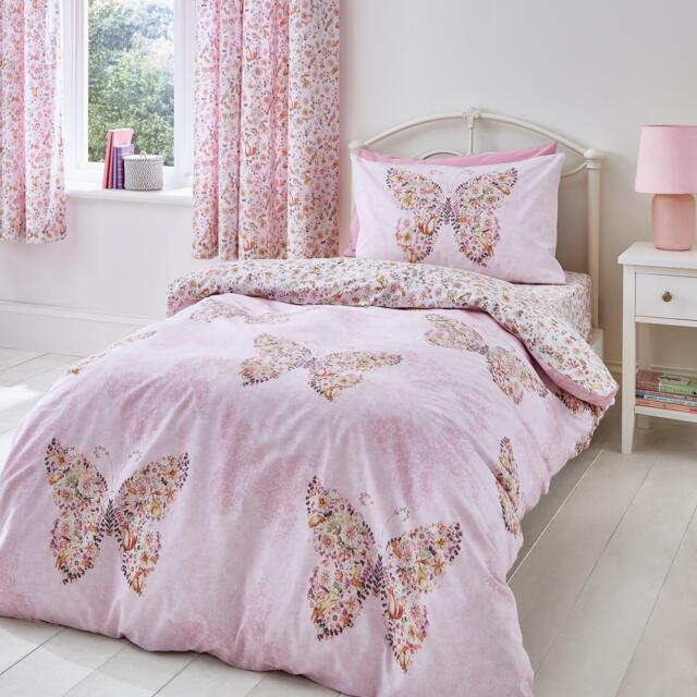 Catherine Lansfield Enchanted Butterfly Reversible Duvet Cover Set - image 1