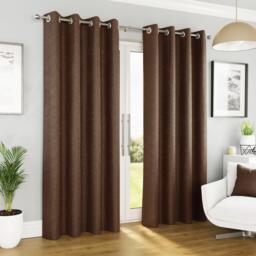 Enhanced Living Vogue Chocolate Thermal Room Darkening Curtains