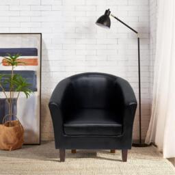 Comfy Living Leather Tub Chair