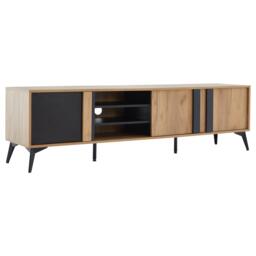 Urban Meuble Modern Console Table Brown-Black Chic Storage - thumbnail 5