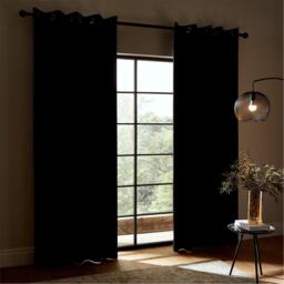 Catherine Lansfield Faux Silk Blackout Thermal Eyelet Curtains - thumbnail 3