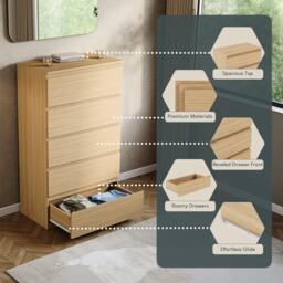 Lassic Vida Designs Denver 5 Drawer Chest - thumbnail 7
