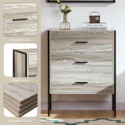 Lassic Vida Designs Brooklyn 3 Drawer Chest - thumbnail 5
