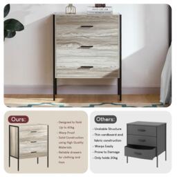 Lassic Vida Designs Brooklyn 3 Drawer Chest - thumbnail 6