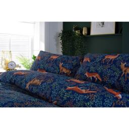 Deyongs Fox and Deer Navy Duvet Set 99 - thumbnail 2