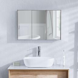 Lassic Tiano Stainless Steel Mirrored Triple Cabinet - thumbnail 4