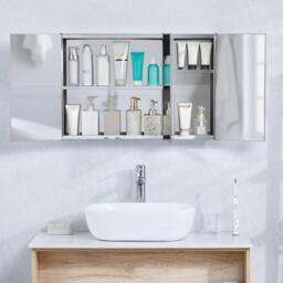 Lassic Tiano Stainless Steel Mirrored Triple Cabinet - thumbnail 3