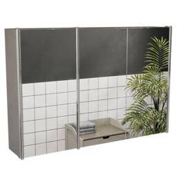 Lassic Tiano Stainless Steel Mirrored Triple Cabinet - thumbnail 5
