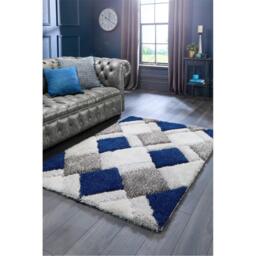 Origin Rugs 3D GEO Shaggy Navy