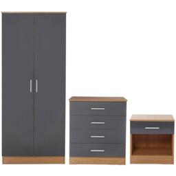Homelife Carleton 3 Piece Gloss Bedroom Set - thumbnail 4