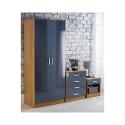 Homelife Carleton 3 Piece Gloss Bedroom Set