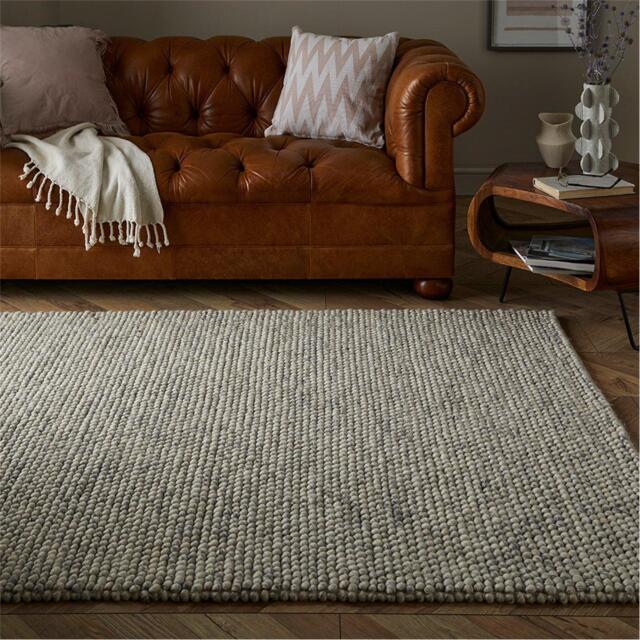 Esselle Delilah Wool Pebble Mottled Cream Rug 120x170cm - image 1