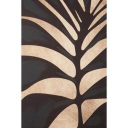 Fifty Five South Astratto Canvas Black Leaf Design Wall Art - thumbnail 3