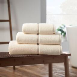 Bianca Zero Twist Satin Stitch Cotton Towel - thumbnail 3