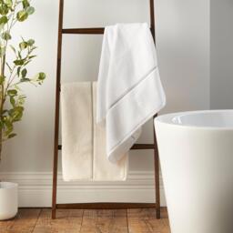 Bianca Zero Twist Satin Stitch Cotton Towel - thumbnail 4